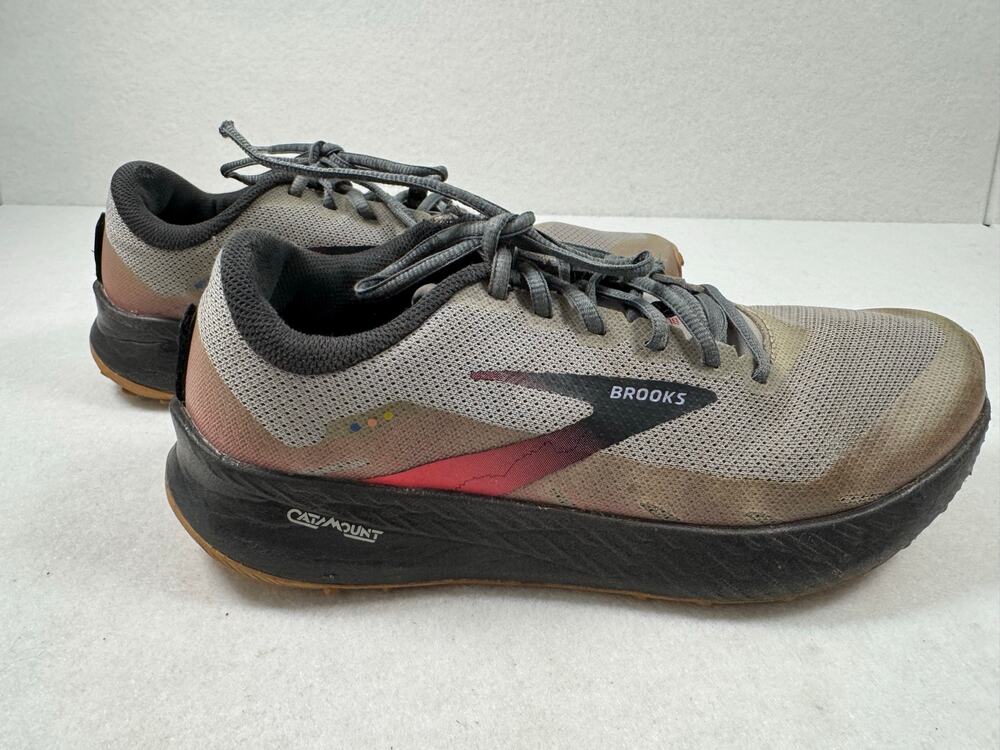 Brooks Women's 1st Gen Catamount Trail Running Shoes Alloy Pink Black 8 EU39